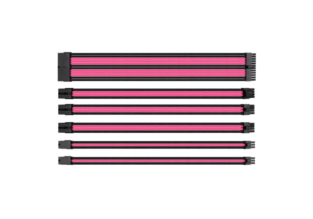 Thermaltake TtMod Pembe/Siyah Power Supply Sleeved Kablo Seti