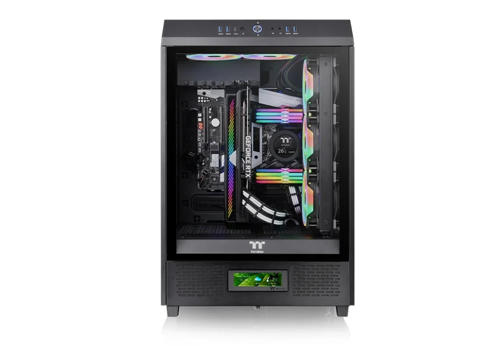 Thermaltake Tower 500 kasa için RGB 3,9 Siyah LCD Ekran Kiti