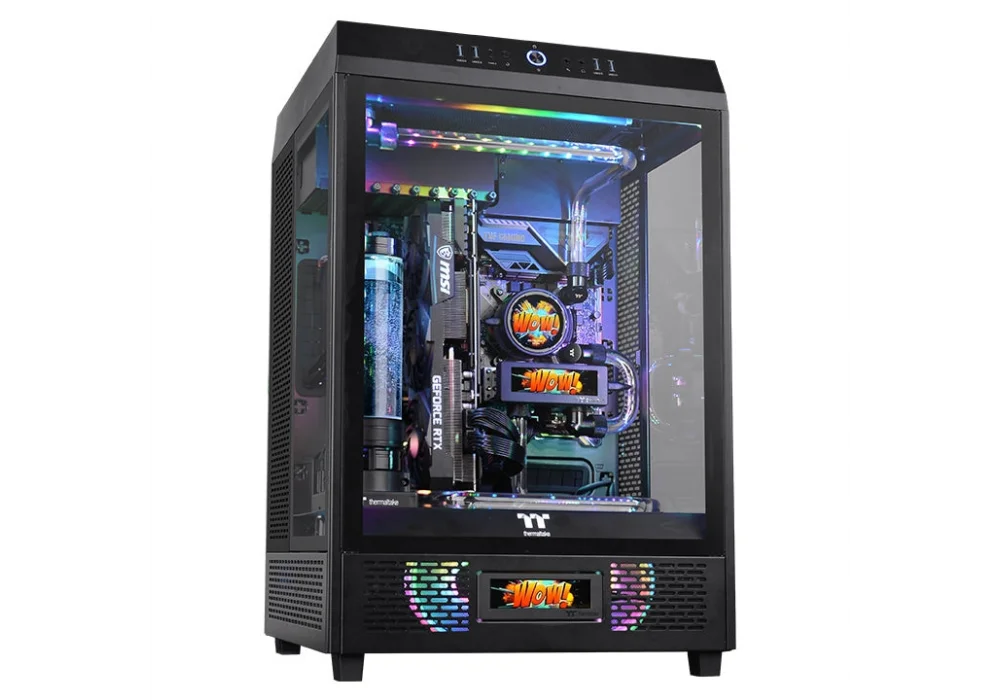 Thermaltake Tower 500 kasa için RGB 3,9 Siyah LCD Ekran Kiti
