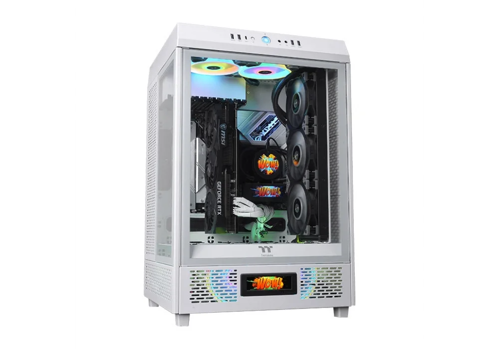 Thermaltake Tower 500 kasa için RGB 3,9 Beyaz LCD Ekran Kiti