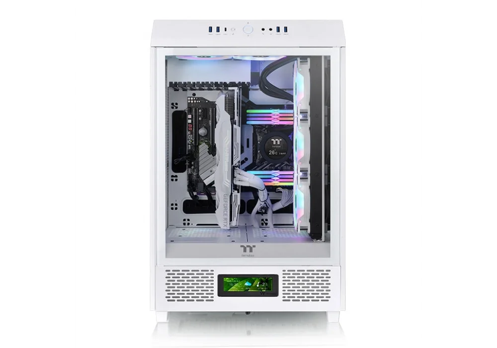 Thermaltake Tower 500 kasa için RGB 3,9 Beyaz LCD Ekran Kiti