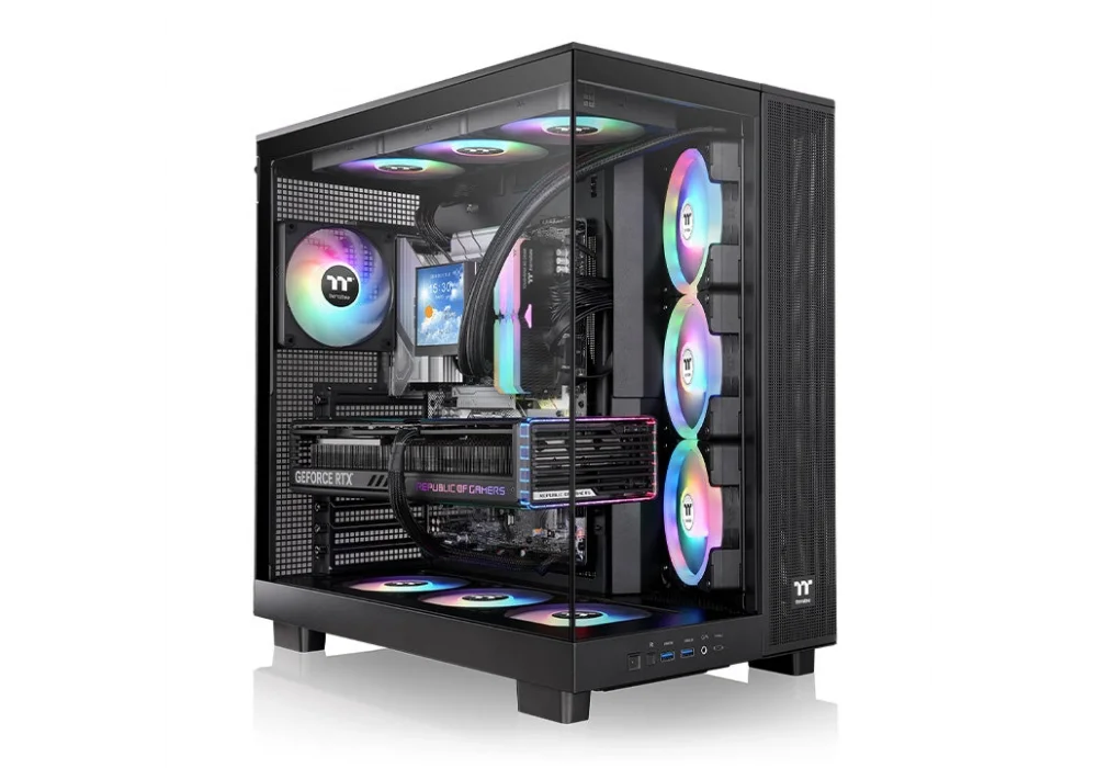Thermaltake View 380XL Black ARGB Tempered Glass USB 3.2 ATX Mid Tower Kasa
