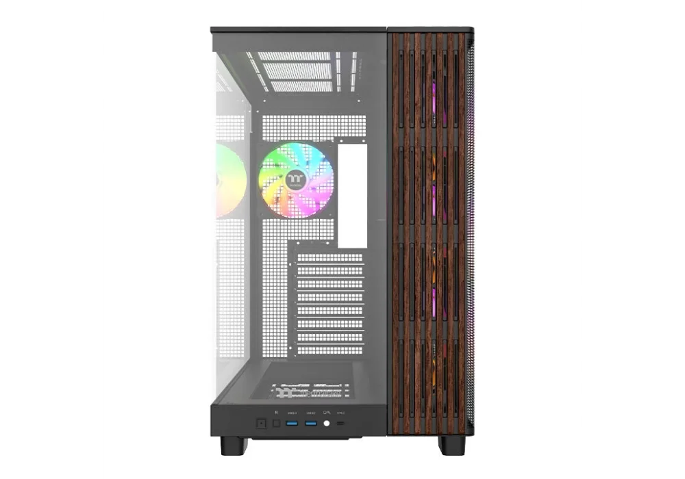 Thermaltake View 380XL Wood Black ARGB Tempered Glass USB 3.2 ATX Mid Tower Kasa