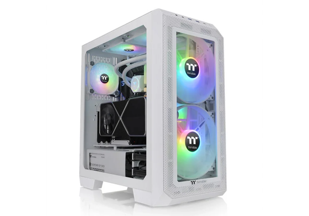 Thermaltake View 300 MX Snow Tempered Glass RGB USB 3.2 ATX Mid Tower Kasa