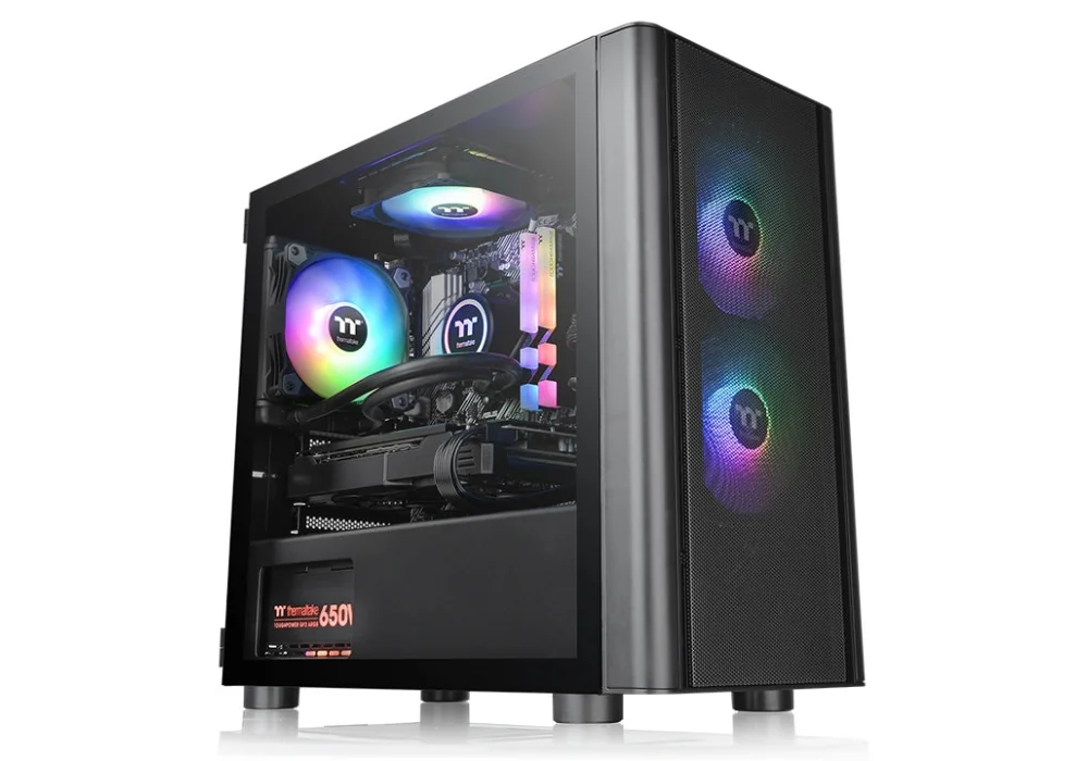 Thermaltake V150 Breeze Siyah Tempered Glass ARGB USB 3.0 Micro-ATX Kasa
