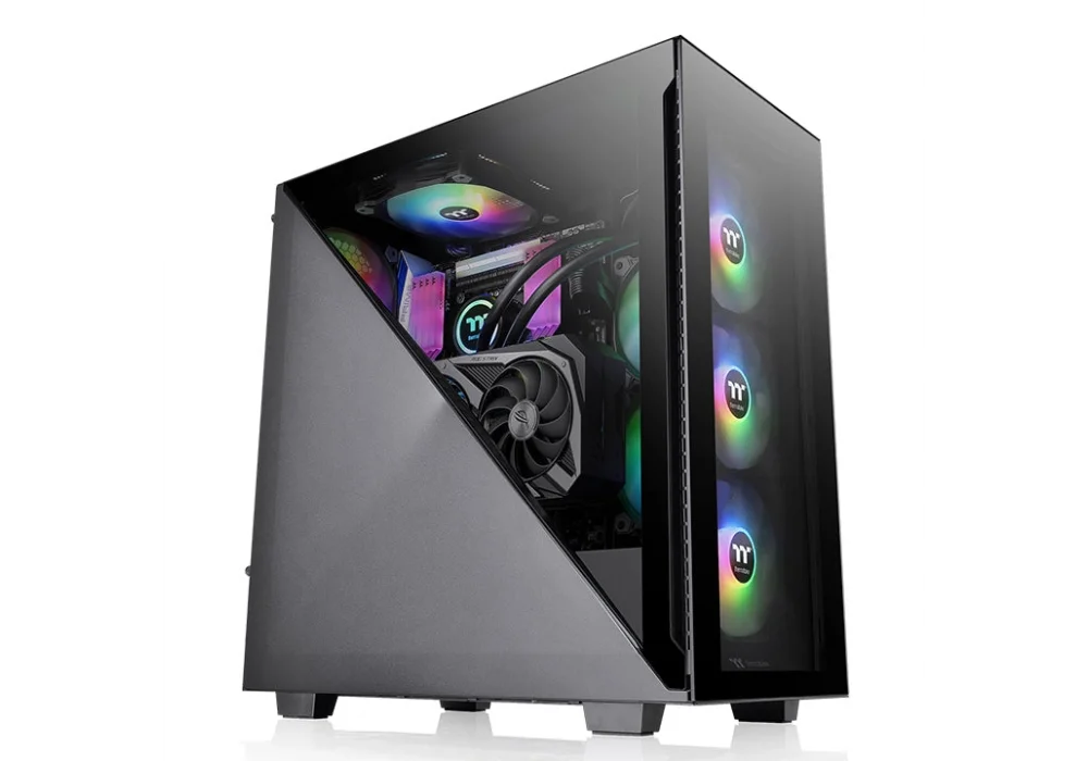 Thermaltake Divider 300 Siyah Tempered Glass ARGB USB 3.2 ATX Mid Tower Kasa