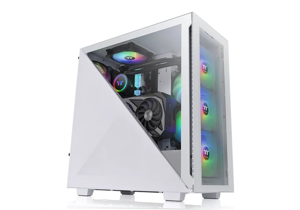 Thermaltake Divider 300 Beyaz Tempered Glass ARGB USB 3.2 ATX Mid Tower Kasa