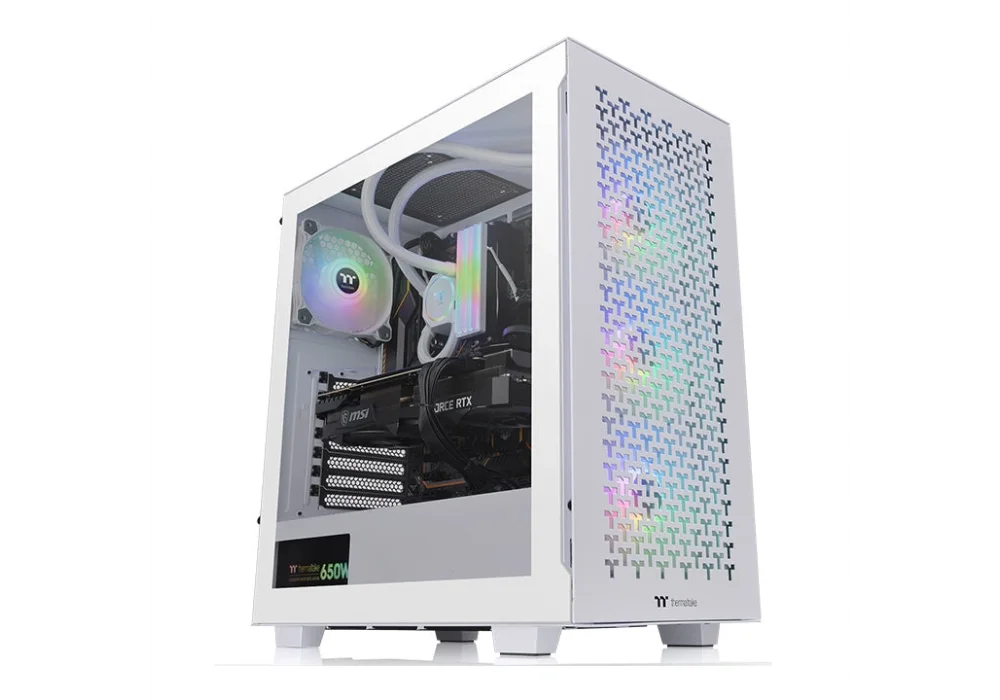Thermaltake V350 TG Air Snow Tempered Glass RGB USB 3.0 ATX Mid Tower Kasa