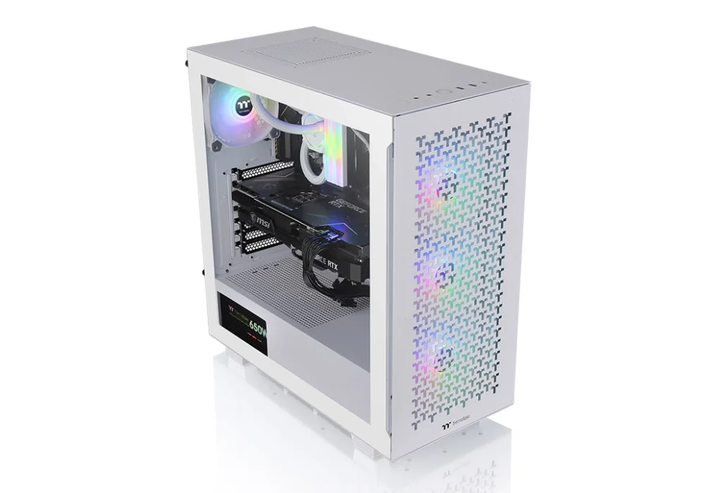 Thermaltake V350 TG Air Snow Tempered Glass RGB USB 3.0 ATX Mid Tower Kasa