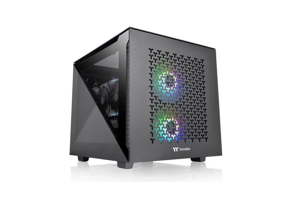 Thermaltake Divider 200 TG Air Siyah Tempered Glass USB 3.2 mATX Mini Tower Kasa