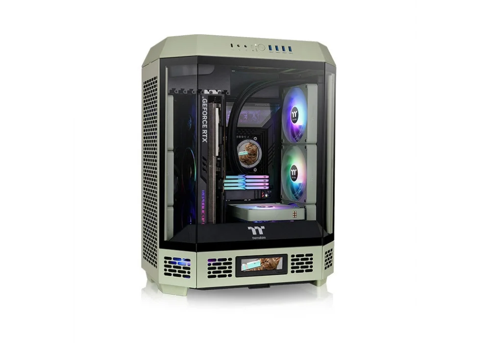 Thermaltake The Tower 600 Matcha Green Tempered Glass USB 3.2 ATX Mid Tower Kasa