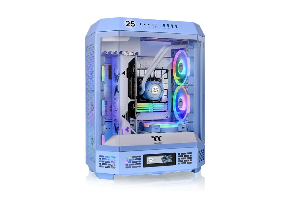 Thermaltake The Tower 600 Hydrangea Blue Tempered Glass USB 3.2 ATX Mid Tower Kasa