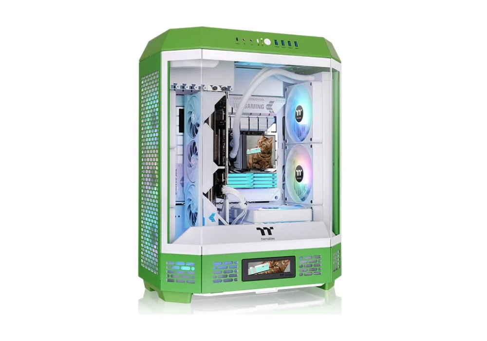 Thermaltake The Tower 600 Light-year Green Tempered Glass USB 3.2 ATX Mid Tower Kasa