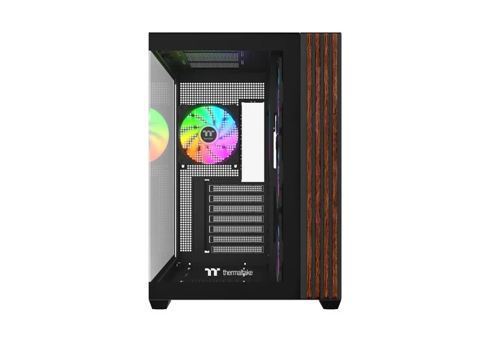 Thermaltake View 380 Wood Black ARGB Tempered Glass USB 3.2 ATX Mid Tower Kasa