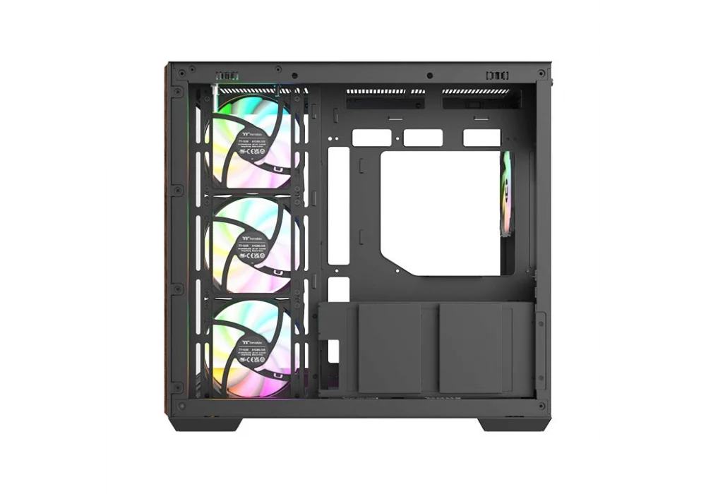 Thermaltake View 380 Wood Black ARGB Tempered Glass USB 3.2 ATX Mid Tower Kasa