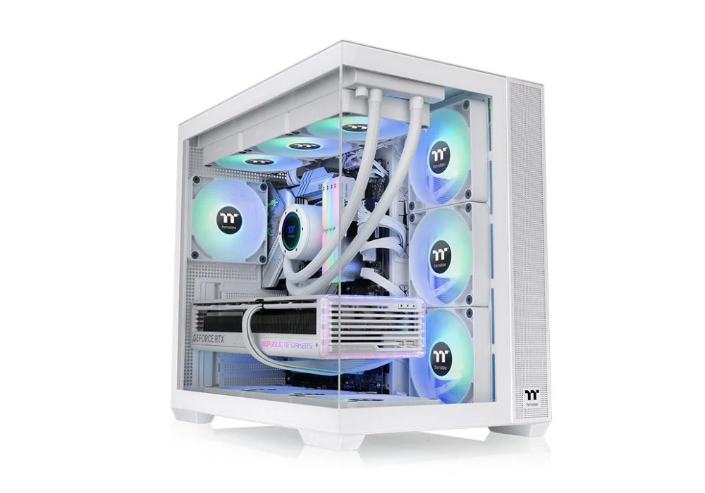 Thermaltake View 380 Snow ARGB Tempered Glass USB 3.2 ATX Mid Tower Kasa