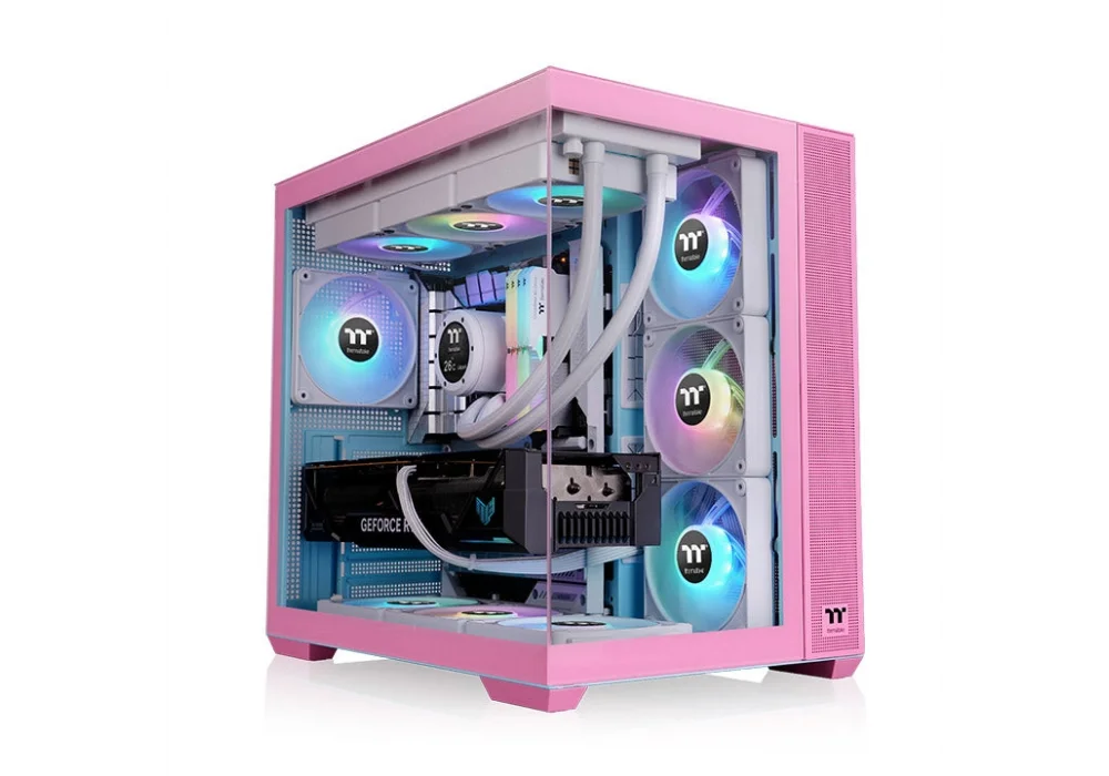 Thermaltake View 380 Bubble Pink ARGB Tempered Glass USB 3.2 ATX Mid Tower Kasa