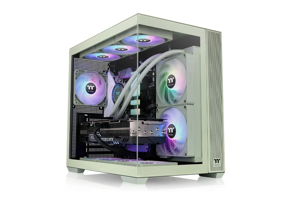 Thermaltake View 380 Matcha Green ARGB Tempered Glass USB 3.2 ATX Mid Tower Kasa