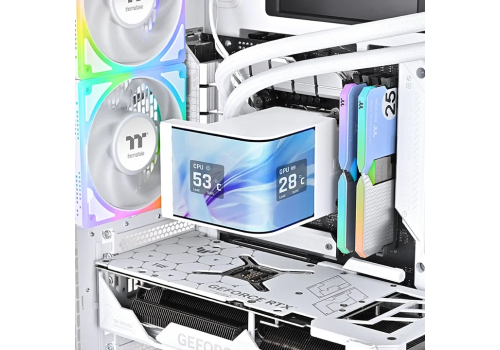Thermaltake MAGCurve Beyaz ARGB 360 Ultra AMOLED 360 mm Intel(1700p/1851p)-AMD Uyumlu Sıvı Soğutucu