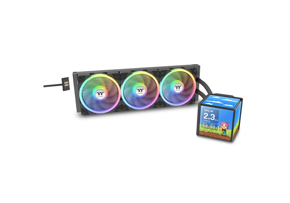Thermaltake MINECUBE 360 Siyah ARGB Ultra LCD 360 mm Intel(1700p/1851p)-AMD Uyumlu Sıvı Soğutucu