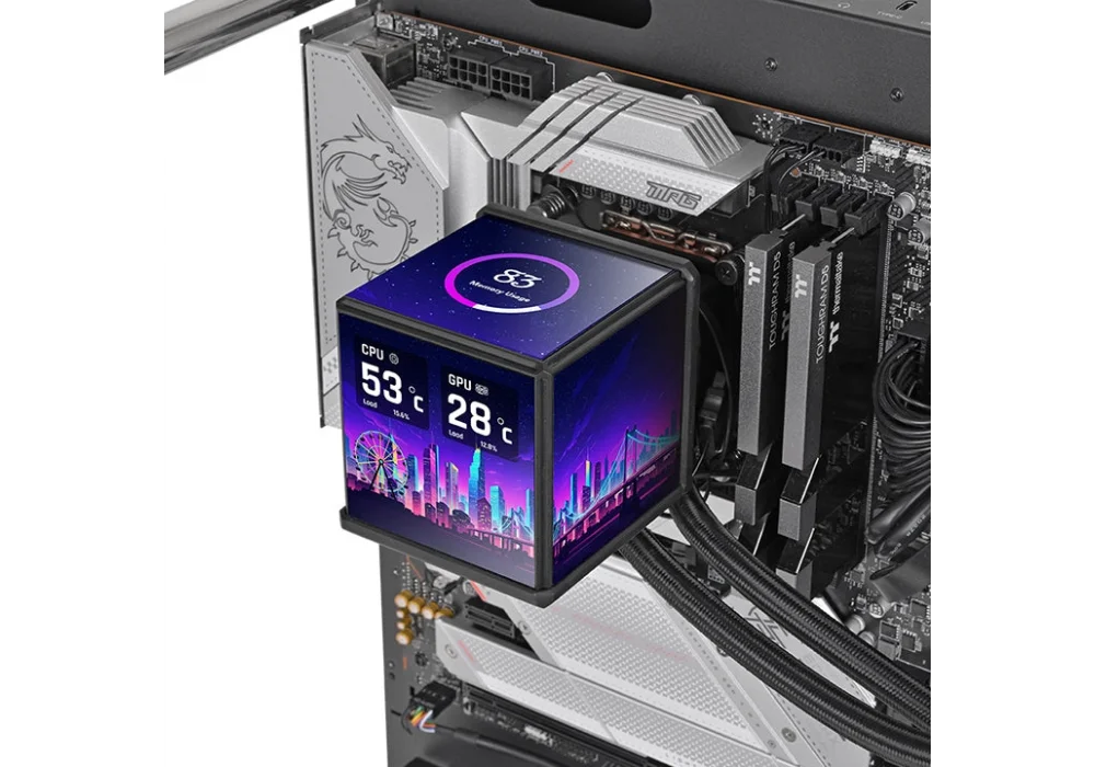 Thermaltake MINECUBE 360 Siyah ARGB Ultra LCD 360 mm Intel(1700p/1851p)-AMD Uyumlu Sıvı Soğutucu