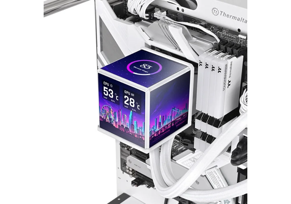 Thermaltake MINECUBE 360 Beyaz ARGB Ultra LCD 360 mm Intel(1700p/1851p)-AMD Uyumlu Sıvı Soğutucu