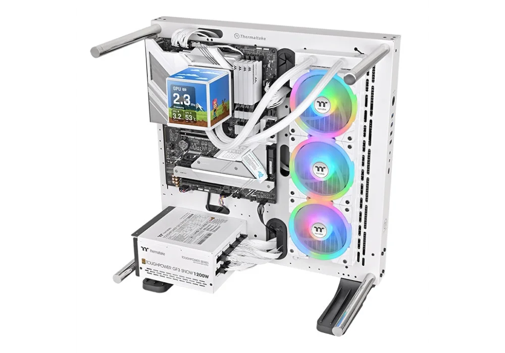 Thermaltake MINECUBE 360 Beyaz ARGB Ultra LCD 360 mm Intel(1700p/1851p)-AMD Uyumlu Sıvı Soğutucu