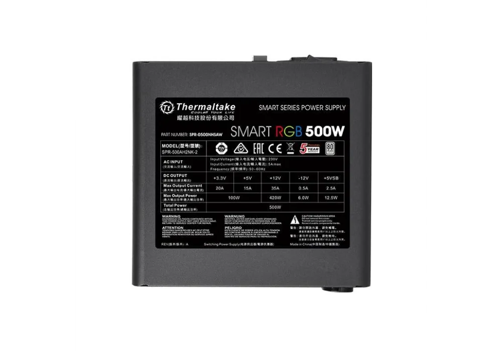 Thermaltake 500W Smart Series RGB 80+ Güç Kaynağı