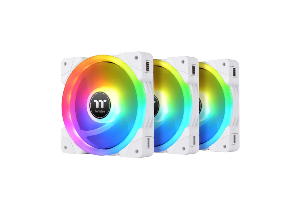Thermaltake SWAFAN EX12 RGB TT Premium Edition White 120 mm Fan (3lü Set)