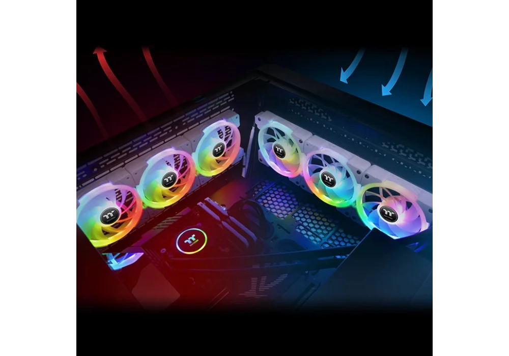 Thermaltake SWAFAN EX12 RGB TT Premium Edition White 120 mm Fan (3lü Set)