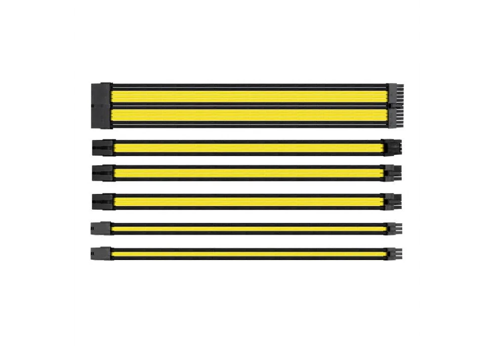 Thermaltake Sarı/Siyah Sleeved Kablo Seti