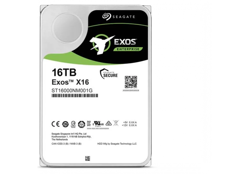 Seagate 16TB Exos X16 SATA3 3.5 256MB 7200RPM (ST16000NM001G) NAS Diski
