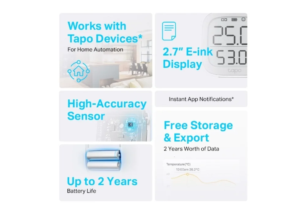 Tp-Link Tapo T315 Akıllı Sıcaklık ve Nem Sensörü