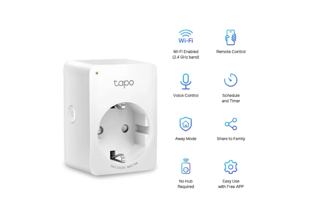 Tp-Link Tapo P100 Mini Wi-Fi Akıllı Priz (Tekli Paket)