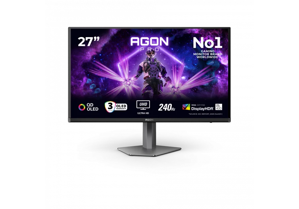 Aoc AGON 26.5 AG276UZD 0.03ms 240Hz HDMI,DisplayPort G-Sync Compatible QD-OLED 4K Gaming Monitör