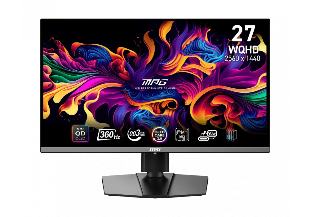 MSI 26.5 MPG 271QRX QD-OLED 0.03ms 360Hz HDMI,DisplayPort Adaptive-Syncs QD-OLED 2K Gaming Monitör