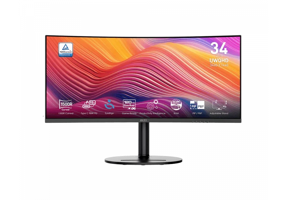 MSI 34 MODERN MD342CQP 1ms 120Hz HDMI,DisplayPort Adaptive-Sync VA Curved 4K Gaming Monitör