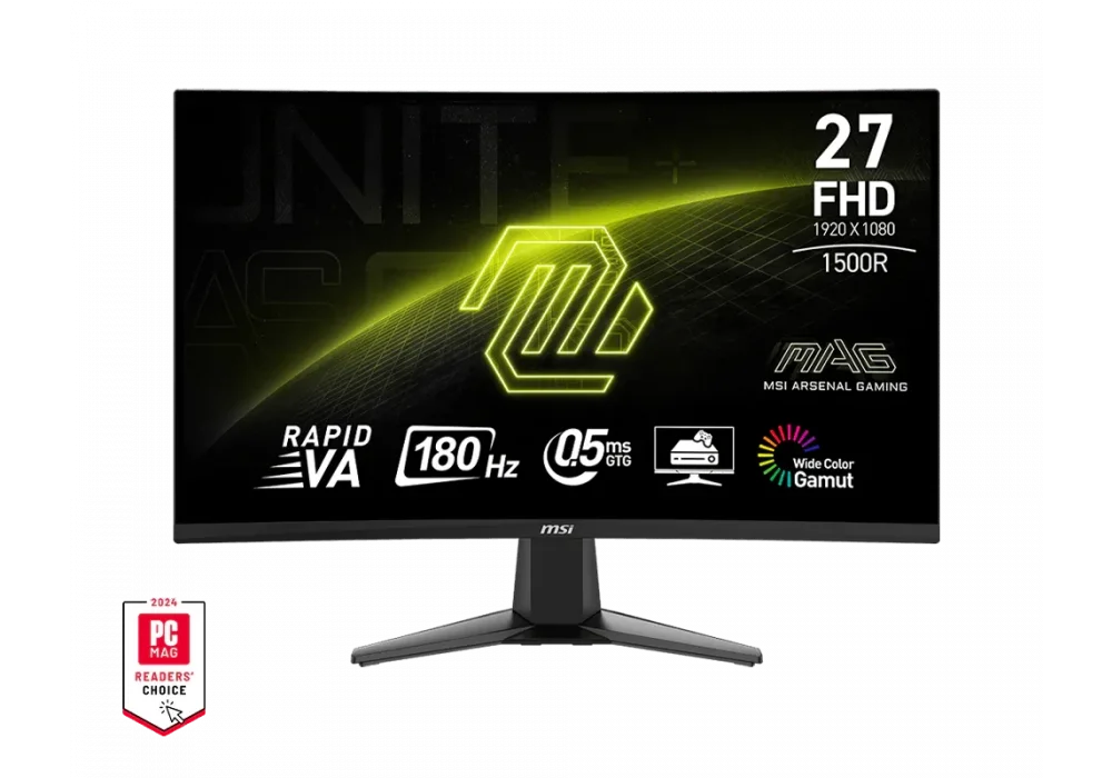 MSI 27 MAG 27C6F 0.5ms 180Hz HDMI,DisplayPort Adaptive-Sync HDR Curved Rapid VA Full HD Gaming Monitör