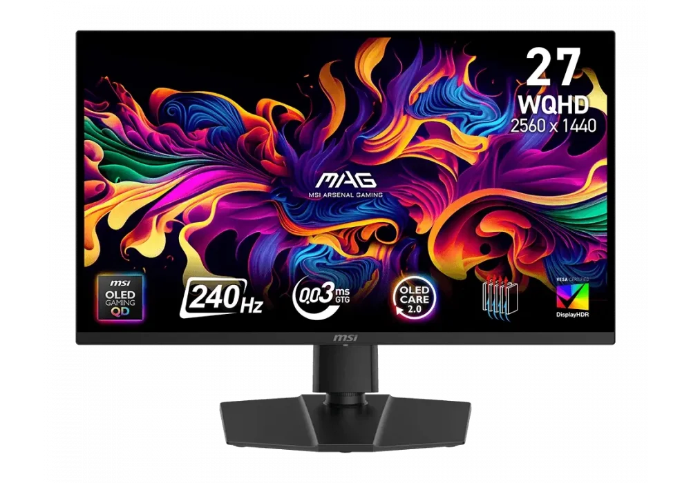 MSI 26.5 MAG 273QP QD-OLED X24 0.03ms 240Hz HDMI,DisplayPort Adaptive-Sync QD-OLED 2K Gaming Monitör