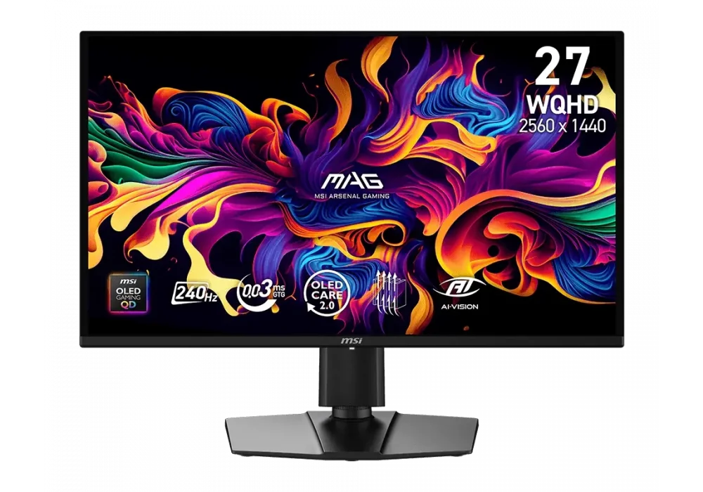 MSI 26.5 MAG 274QP QD-OLED X24 0.03ms 240Hz HDMI,DisplayPort Adaptive-Sync QD-OLED 2K Gaming Monitör