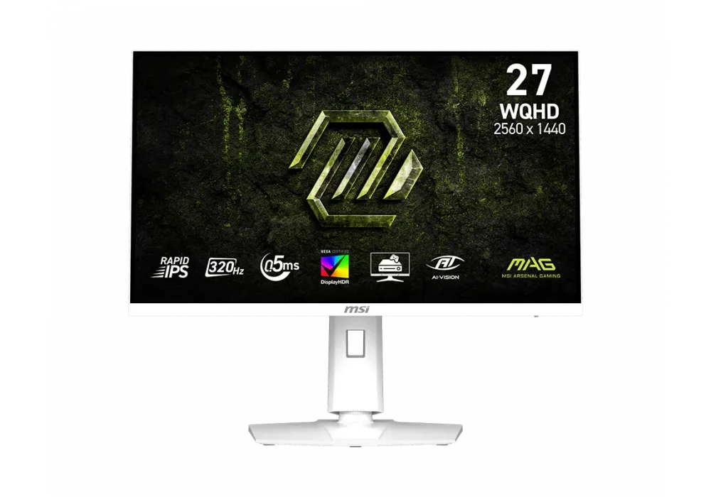 MSI 27 MAG 274QRFW X32 Beyaz 0.5ms 320Hz HDMI,DisplayPort FreeSync Premium Rapid IPS Pivot 2K Gaming Monitör
