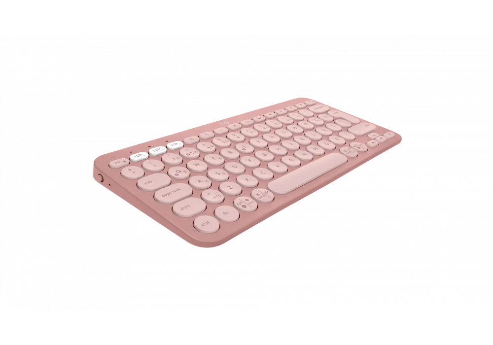 Logitech K380S Pebble Keys 2 Pembe Sessiz Kablosuz Klavye