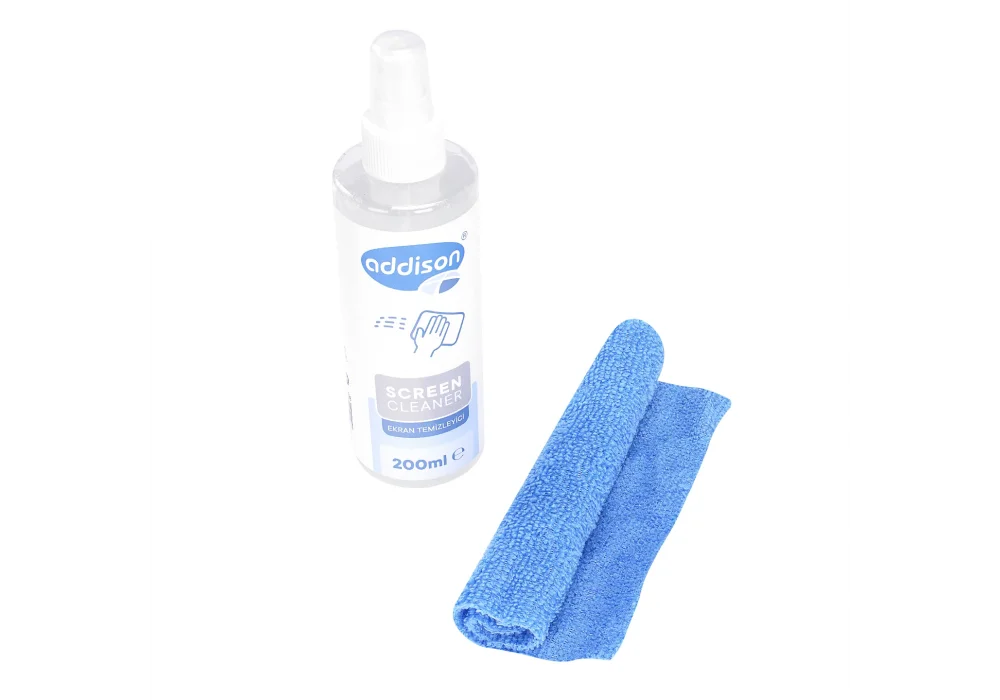 Addison 300870 Mikrofiber Bez + 200ml Ekran Temizleyici Sprey