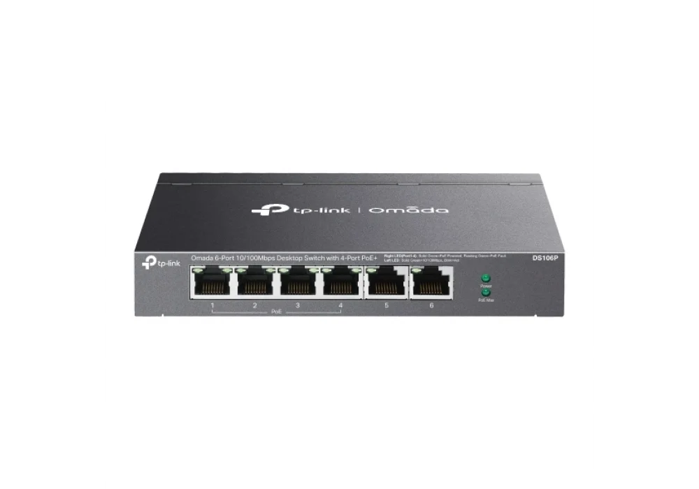 Tp-Link Omada DS106P 6 Port 4 Port PoE+ 10/100 Mbps Switch
