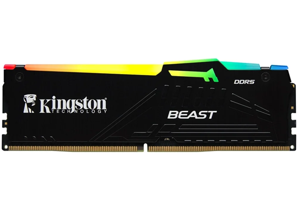 Kingston 64GB(2x32) Beast Black RGB 6400Mhz CL32 DDR5 EXPO Ram (KF564C32BBEAK2-64TR)