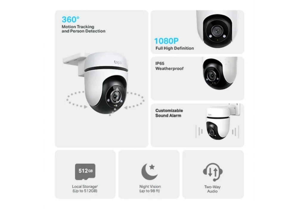 Tp-Link Tapo C500 Dış Mekan Hareketli WiFi Güvenlik Full HD Kamera