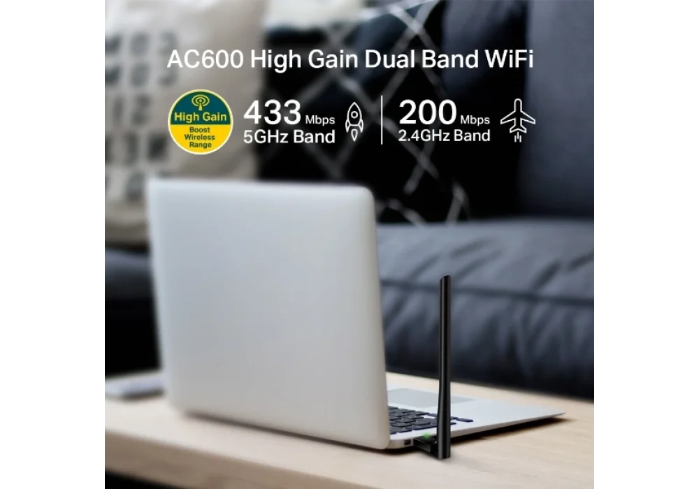 Tp-Link Archer T2U Plus AC600 Dual Band USB Adaptör