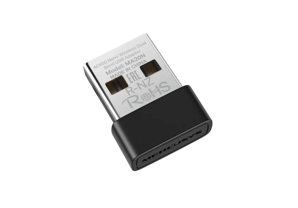 Mercusys MA20N AC650 Nano Dual Band Kablosuz USB Adaptör
