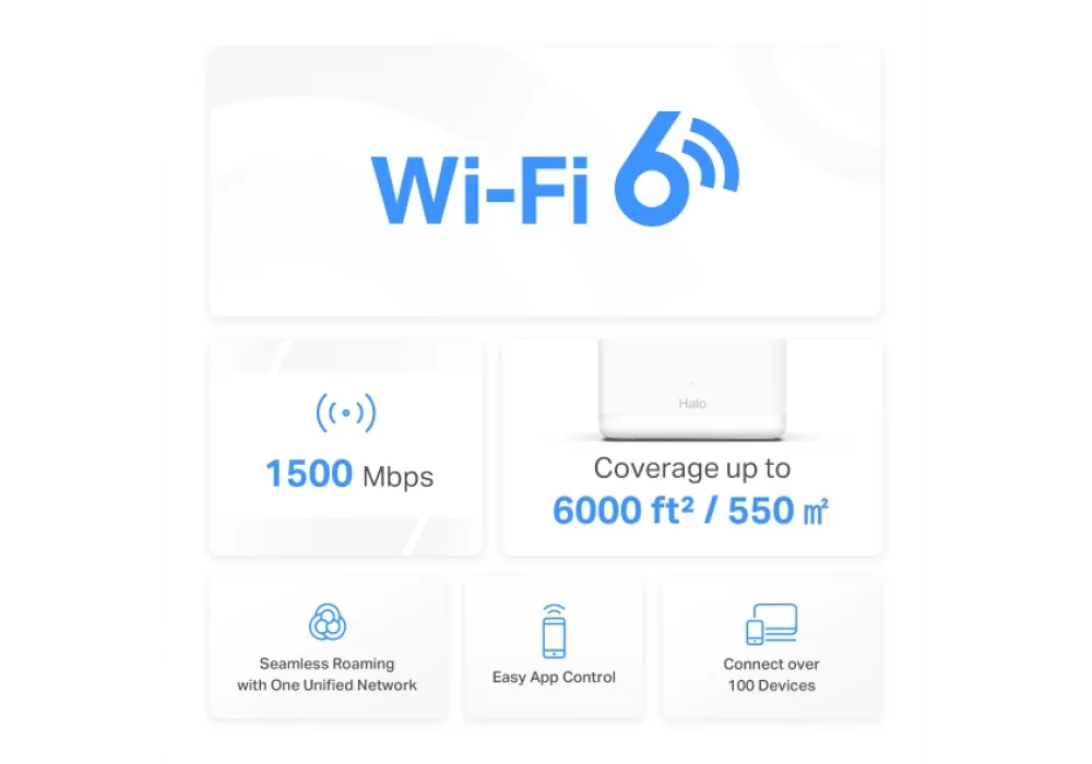 Mercusys Halo H60X AX1500 Wi-Fi 6 Mesh Sistemi (3lü Paket)