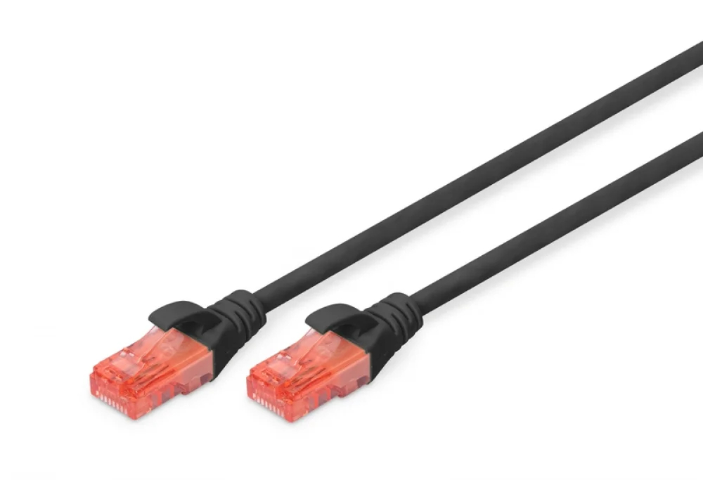 Digitus DK-1617-050/BL U/UTP 5m Siyah Cat 6 Kablo
